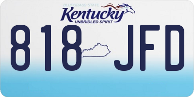 KY license plate 818JFD