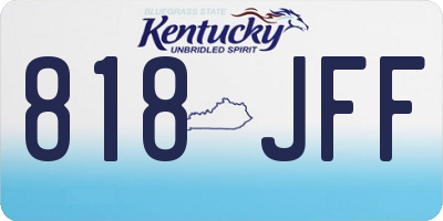 KY license plate 818JFF