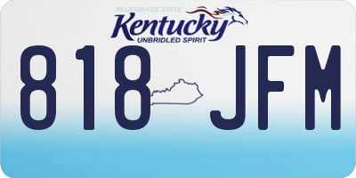 KY license plate 818JFM