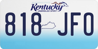 KY license plate 818JFO
