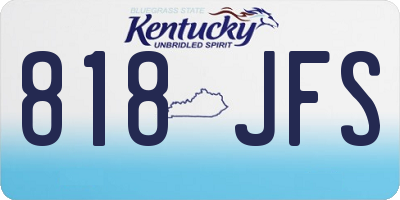 KY license plate 818JFS