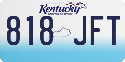 KY license plate 818JFT