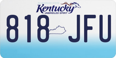 KY license plate 818JFU