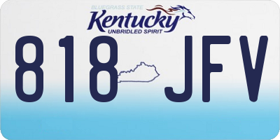 KY license plate 818JFV