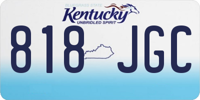 KY license plate 818JGC