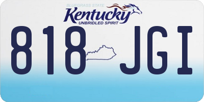 KY license plate 818JGI