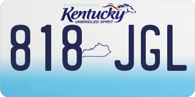 KY license plate 818JGL