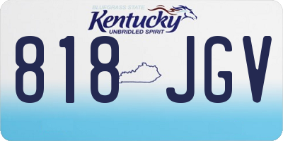 KY license plate 818JGV