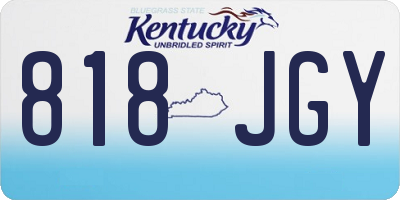 KY license plate 818JGY