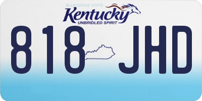 KY license plate 818JHD