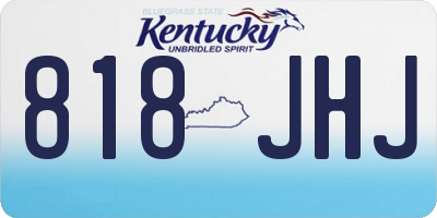 KY license plate 818JHJ