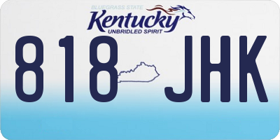 KY license plate 818JHK