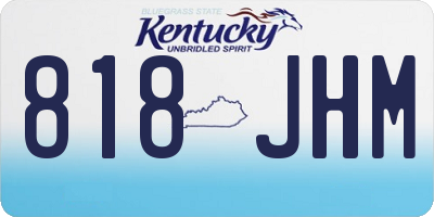 KY license plate 818JHM