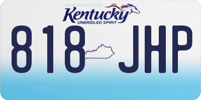 KY license plate 818JHP