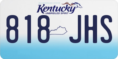 KY license plate 818JHS