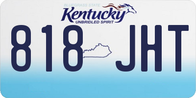 KY license plate 818JHT