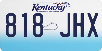KY license plate 818JHX