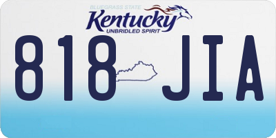 KY license plate 818JIA