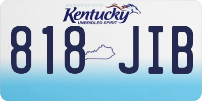 KY license plate 818JIB