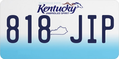 KY license plate 818JIP
