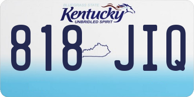 KY license plate 818JIQ