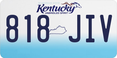 KY license plate 818JIV