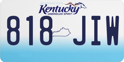 KY license plate 818JIW