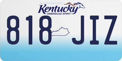 KY license plate 818JIZ