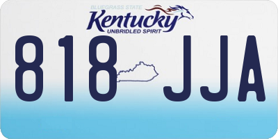 KY license plate 818JJA