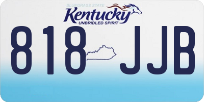 KY license plate 818JJB