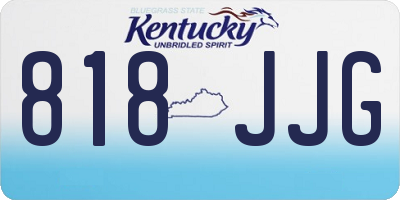 KY license plate 818JJG