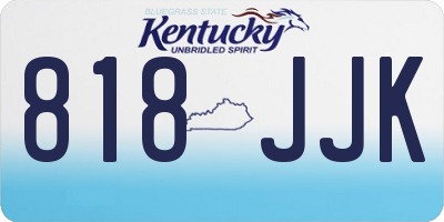KY license plate 818JJK