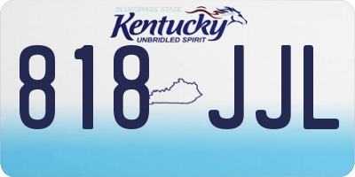 KY license plate 818JJL