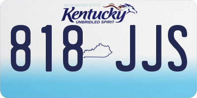KY license plate 818JJS