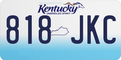 KY license plate 818JKC