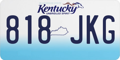 KY license plate 818JKG