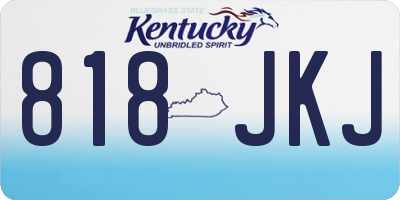 KY license plate 818JKJ