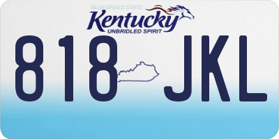 KY license plate 818JKL