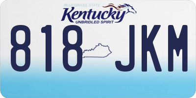 KY license plate 818JKM