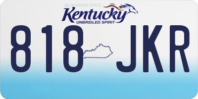 KY license plate 818JKR