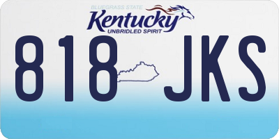 KY license plate 818JKS