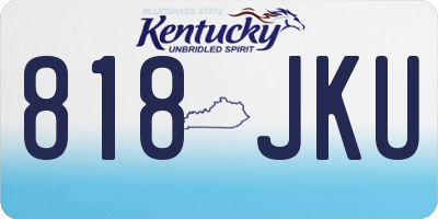 KY license plate 818JKU