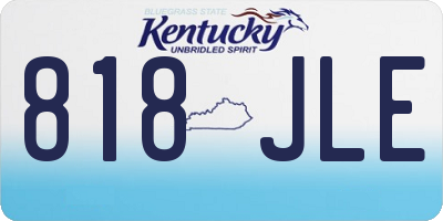 KY license plate 818JLE