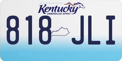 KY license plate 818JLI