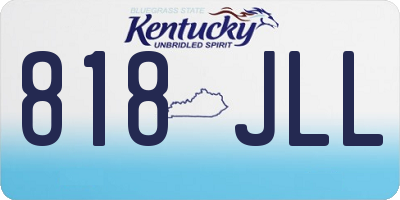 KY license plate 818JLL