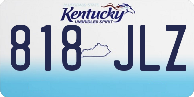 KY license plate 818JLZ