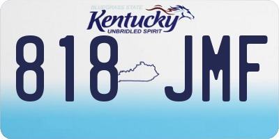 KY license plate 818JMF