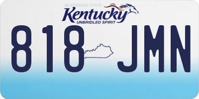 KY license plate 818JMN