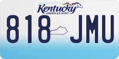 KY license plate 818JMU