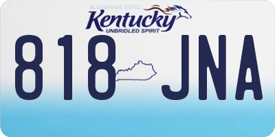 KY license plate 818JNA